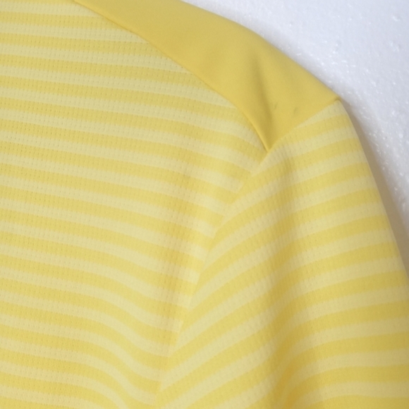 Adidas Climachill Striped Yellow Polo Shirt - Picture 8 of 10